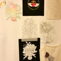 Design wall -- Green Man and others